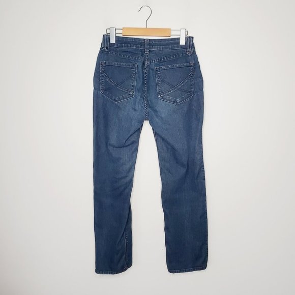 NYDJ Blue Classic Straight Leg Mid Rise Jeans - Picture 4 of 12